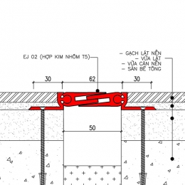 Nẹp nhôm khe lún, khe nhiệt